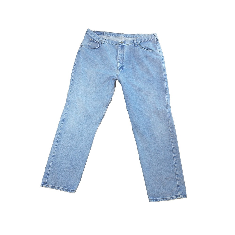 Wrangler 976T1SB Mens Light Wash Straight Leg Denim Jeans 40x31 Blue Cotton